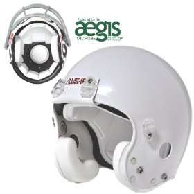   Lite No Cage Youth Football Helmets WH   WHITE MED