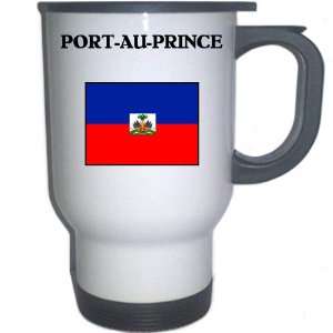  Haiti   PORT AU PRINCE White Stainless Steel Mug 