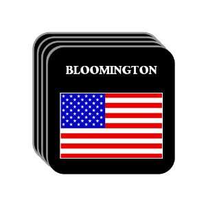 US Flag   Bloomington, Minnesota (MN) Set of 4 Mini Mousepad Coasters