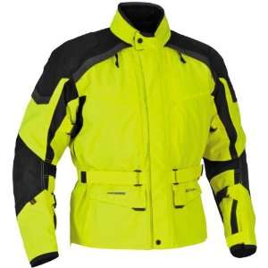 Firstgear Mens DayGlo Yellow/Black Kilimanjaro Textile Jacket   Color 