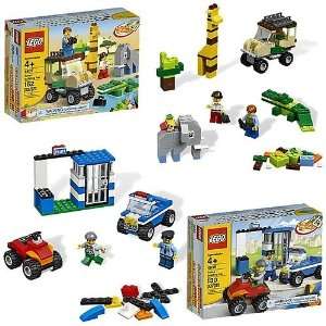  LEGO Bricks & More 4636 Police and 4637 Safari Set: Toys 
