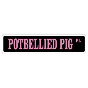  POTBELLIED PIG Street Sign potbelly pot belly pigs: Patio 