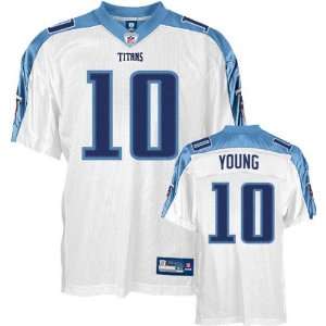  Vince Young Jersey: Reebok Authentic White #10 Tennessee 