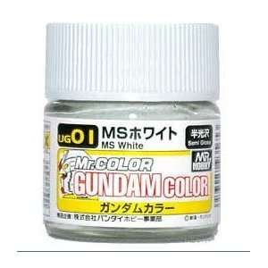   Mr. Gundam Color UG01 MS White Paint 10ml. Bottle Hobby: Toys & Games