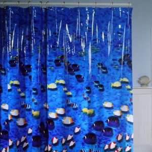  Photoreal Fish Vinyl Shower Curtain: Home & Kitchen