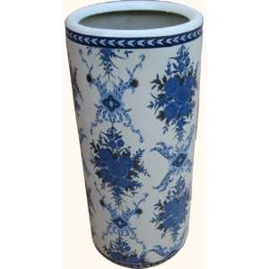  18 High Rustic Chinese Porcelain Umbrella Stand with 