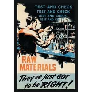 Raw Materials   Test and Check   Paper Poster (18.75 x 28.5)  