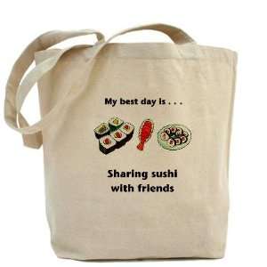  Sharing Sushi with Friends Food Tote Bag by  