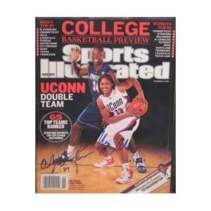 Maya Moore & Hasheem Thabeet autographed Sports Illustrated Magazine 