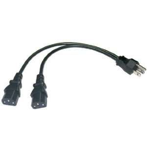  Conntek 06210 V Cable 12 Inch 1 to 2 Outlet V Power 