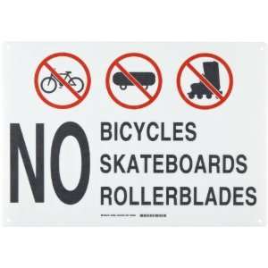   Sign, Legend No Bicycles Skateboards Rollerblades (with Picto