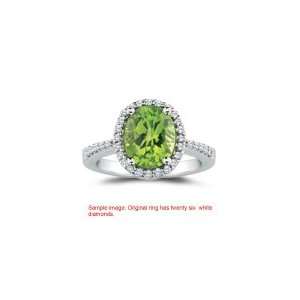  0.20 Cts Diamond & 0.37 Cts Peridot Ring in Platinum 10.0 