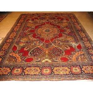   Hand Knotted Antique/Sarouk Persian Rug   120x88: Home & Kitchen