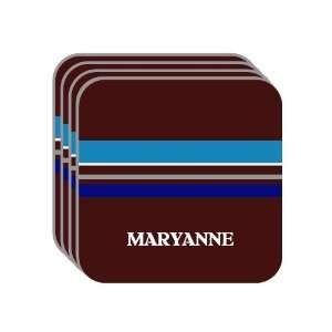 Personal Name Gift   MARYANNE Set of 4 Mini Mousepad Coasters (blue 