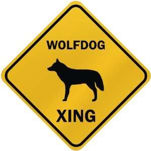  ONLY  WOLFDOG XING  CROSSING SIGN DOG: Home Improvement