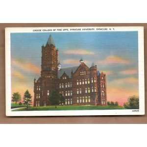 Postcard Crouse College Of Fine Arts University Of Syracuse New York