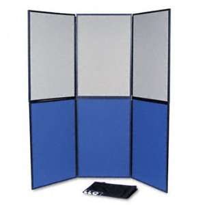 New Quartet SB93516Q   ShowIt Six Panel Display System, Fabric, Blue 