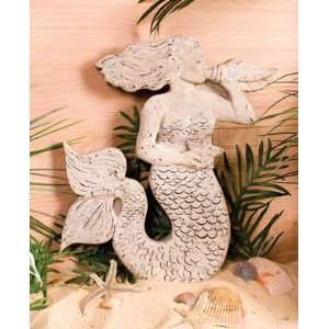 Mermaid By the Sea Coastal Siren with Starfish Figurine Wall Decor 