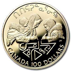  1990 1/4oz Gold Canadian $100 Proof   International 