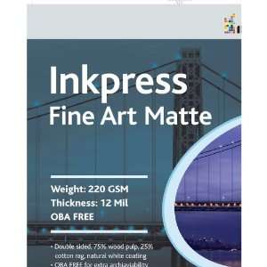  Inkpress AM111450 Commercial Fine Art Matte Inkjet Paper 