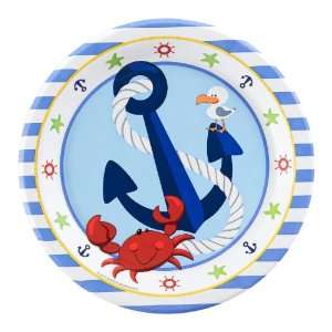    Anchors Aweigh Dessert Plates (8) Party Supplies Toys & Games