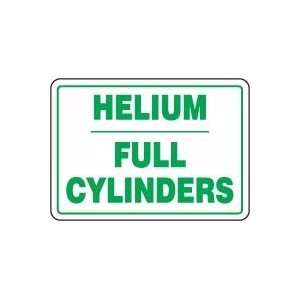  HELIUM FULL CYLINDERS 10 x 14 Adhesive Vinyl Sign: Home 