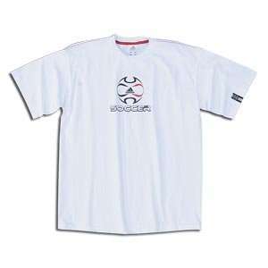  adidas Hattrick Soccer T Shirt (White)