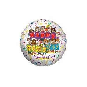  9 Airfill Bosses Day All of Us   Mylar Balloon Foil 
