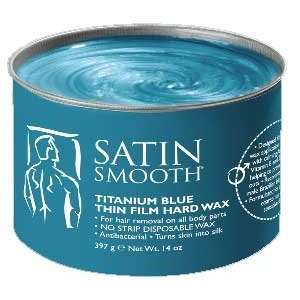 SATIN SMOOTH TITANIUM BLUE THIN FILM HARD WAX 14oz Health 