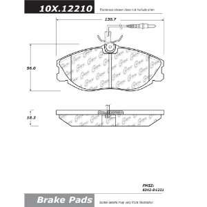  Centric Parts, 102.12210, CTek Brake Pads Automotive