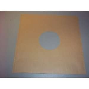Lot of 100 TAN BROWN Paper 12inch inner sleeves WITH HOLE for records 