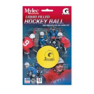 Mylec Cold Weather Liquid Filled G Force Hockey Balls, Yellow (Pack of 