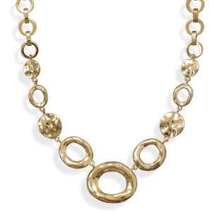    18+2 14 Karat Gold Plated Open Link Fashion Necklace: Jewelry