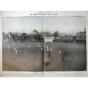   1905 Cricket Sport England Men Wickets Test Match Oval: Home & Kitchen