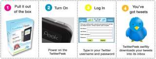 TwitterPeek Mobile Tweeting Device with 6 Months of Service Included 