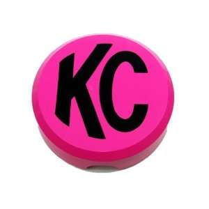 KC Hilites 5124 Pink 6 Round Hard Plastic Light Cover with Black KC 