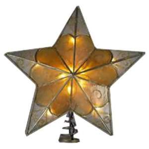  Gold Scroll 5 Point Capiz Star Christmas Tree Topper: Home 
