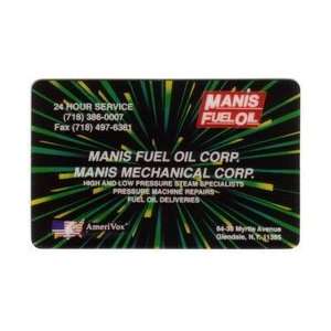 Collectible Phone Card Manis Fuel Oil Corp. NY. (Pressure 
