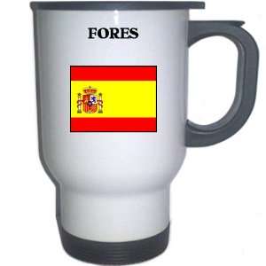 Spain (Espana)   FORES White Stainless Steel Mug 