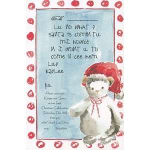  Bearly Santa, Custom Personalized Christmas Invitation, by 