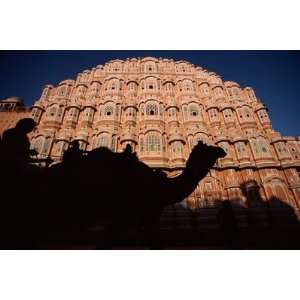 Palace of the Winds, Camel in Silouhette, Jaipur, Rajasthan, India by 