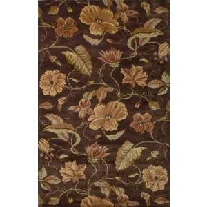  Capri Mocha Floral Rug Size Round 4 Furniture & Decor