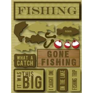  Reminisce Signature Series 3 Dimensional Sticker, Fishing 
