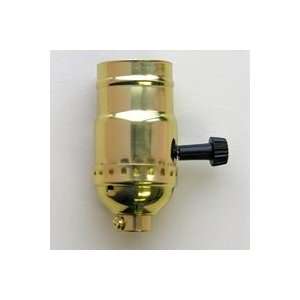  Medium 3 Way Knob Brass Socket