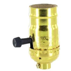   RL102 3 way Brass Medium Base Lamp Socket #RL102: Home Improvement