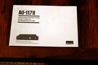 Sansui AU 117 II Amplifier Operating Manual *Original*  