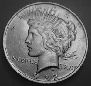 Peace Silver Dollar 1922 P Uncirculated  