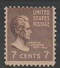 1938 Presidential Series 7 cents Jackson Scott# 812