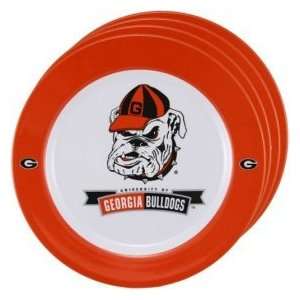    Georgia Bulldogs NCAA Dinner Plates (4 Pack): Sports & Outdoors