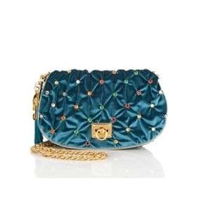 twiggy LONDON Embellished Velvet Bag with Chain Strap  